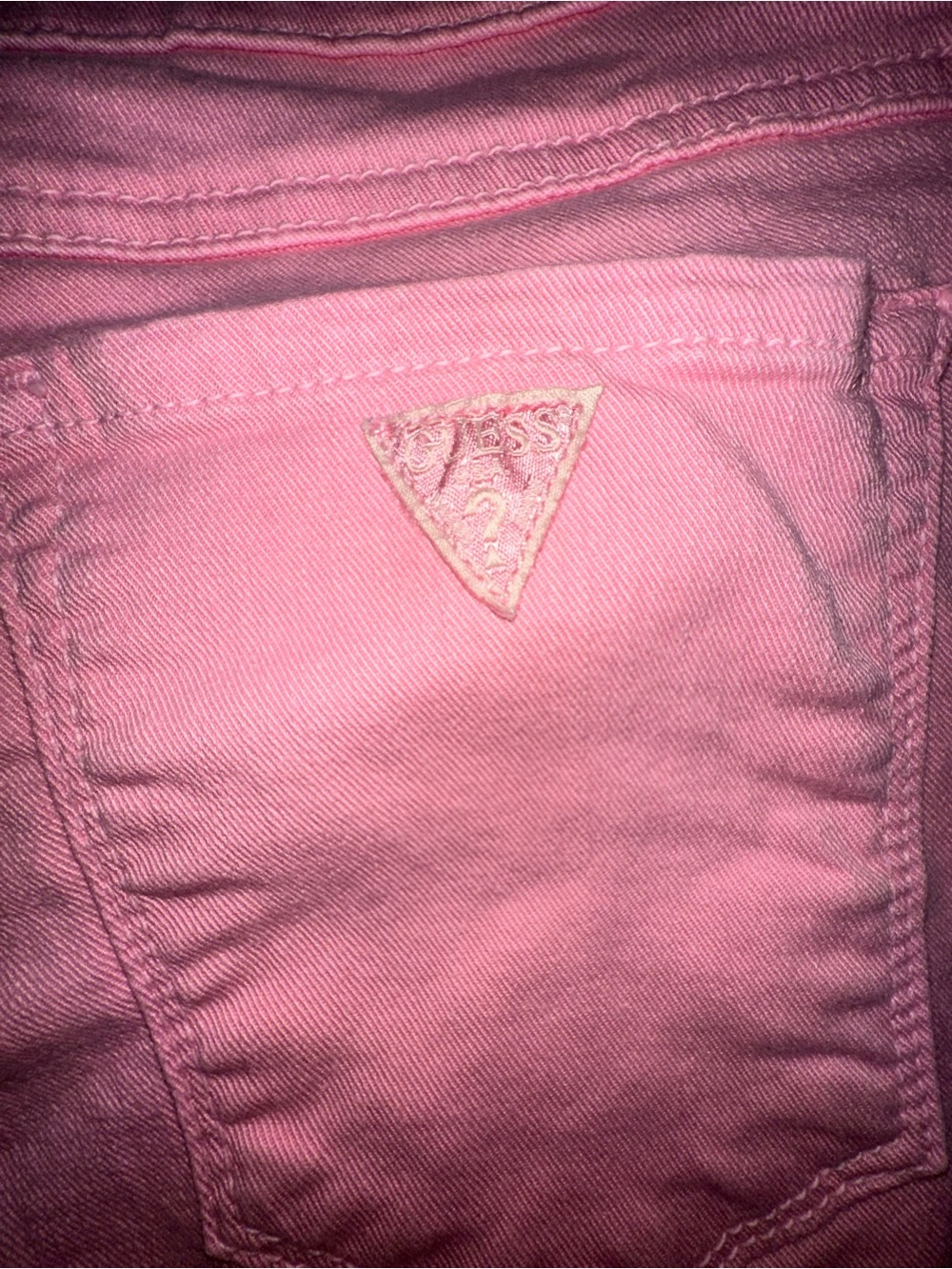 Pink Guess Brittany Skinny vintage 2000s Y2K coquette low rise jeans
